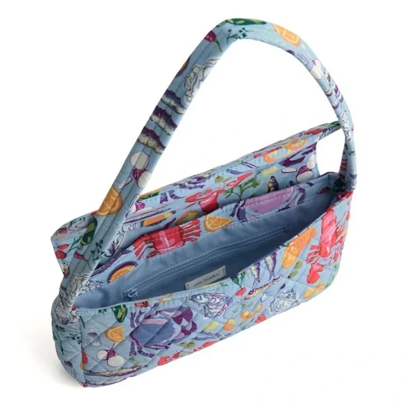 Vera Bradley Seafood Boil Cotton Flap Shoulder Bag - Picture 2 of 3